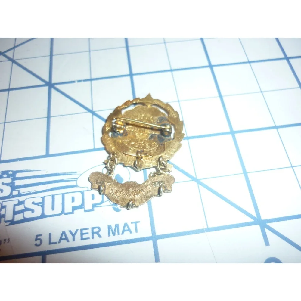 Vintage Immanuel Sunday School Pin Second & Eighth Year Enamel Cross Award